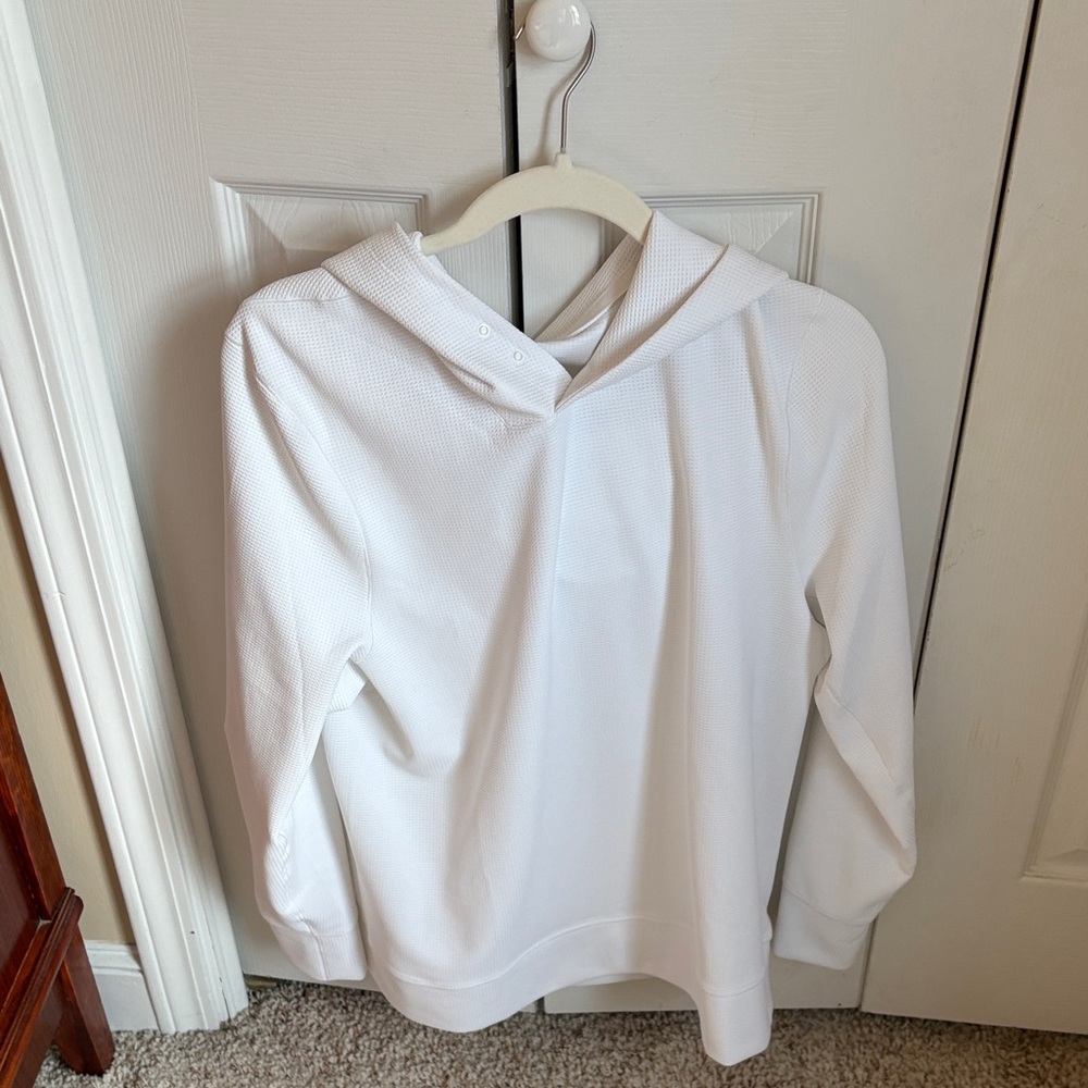 Lululemon White Textured Hoodie